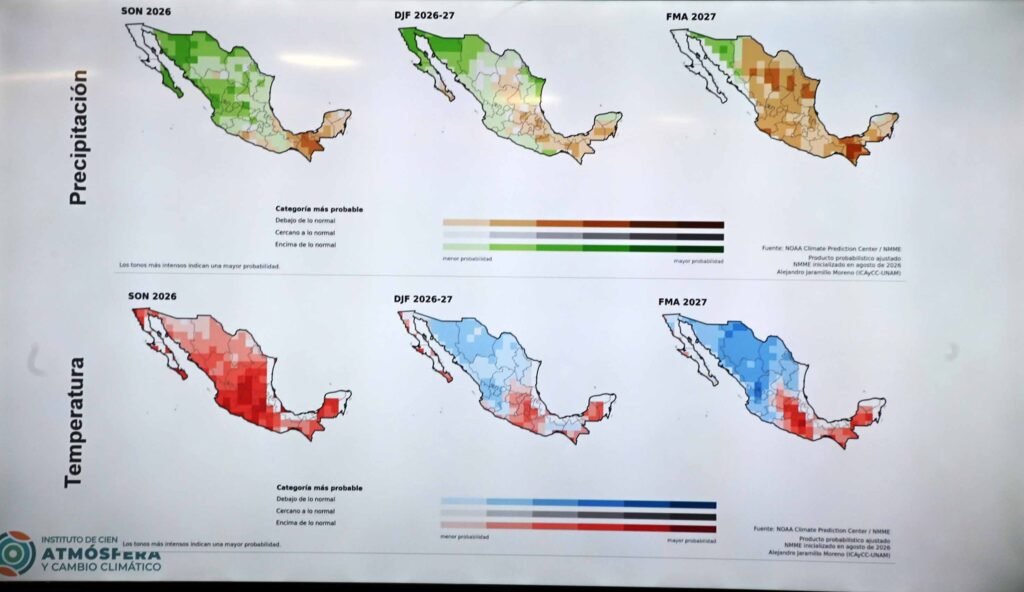 Sequía, olas de calor y mala calidad del aire en México en 2027, por “El Niño”. Gentileza DGCS UNAM.