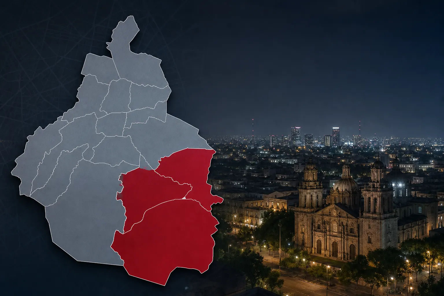 Mapa de las zonas de Tláhuac y Tlalpan con restricciones de alcohol durante las fiestas patrias de 2026