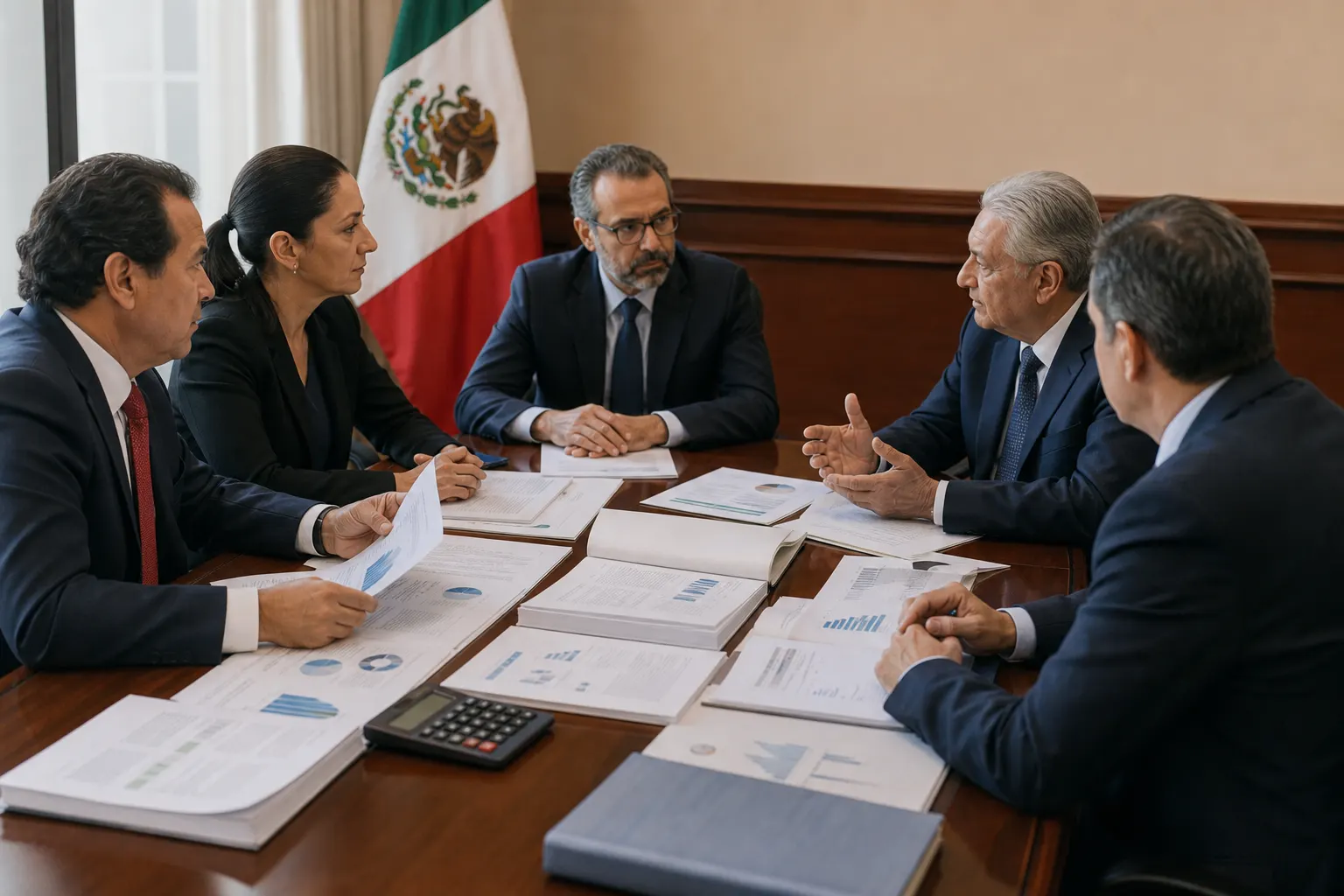 Documentos del Paquete Económico 2027 durante el diálogo entre Hacienda y el sector empresarial