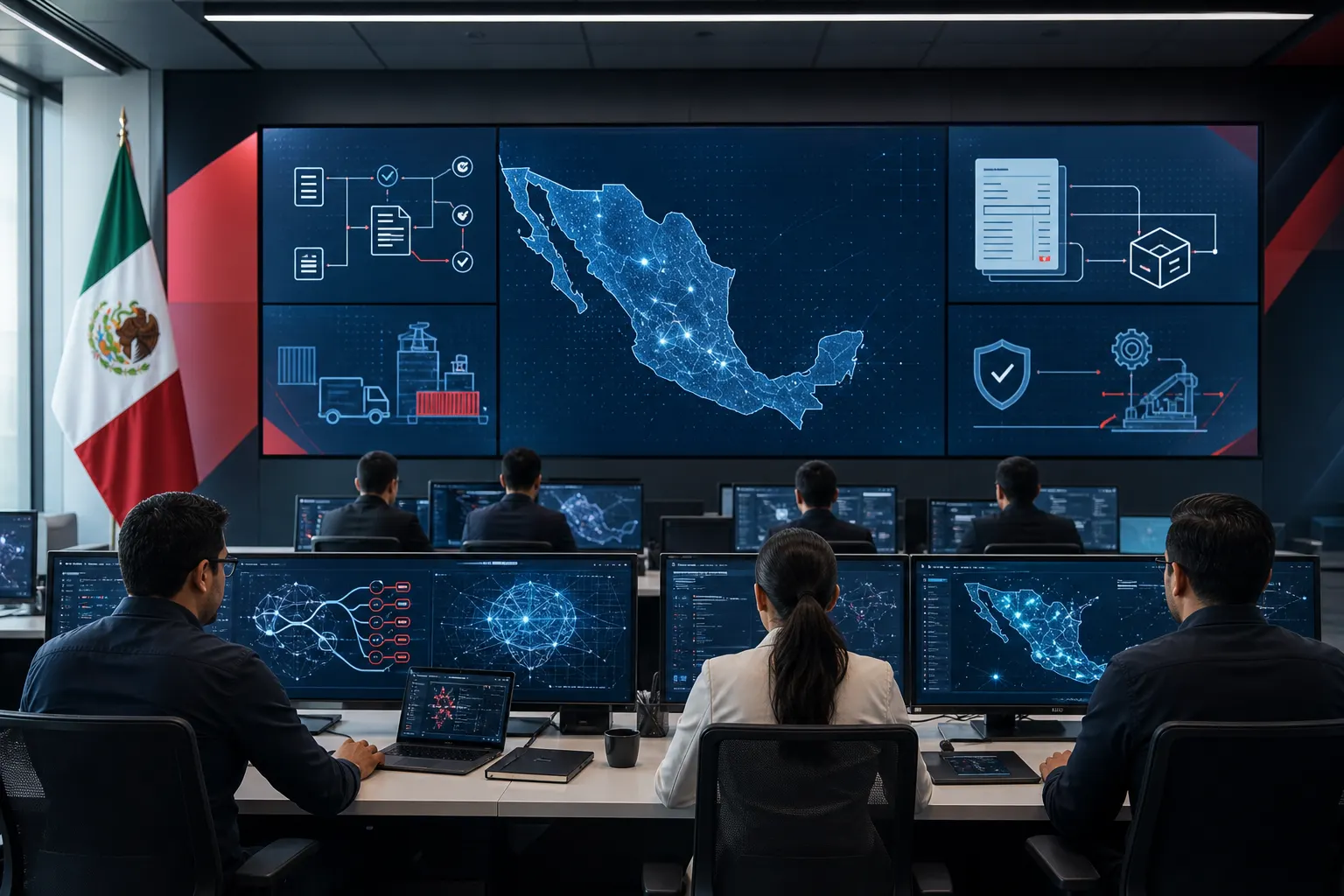 Analistas supervisan aplicaciones de inteligencia artificial para trámites, aduanas y fiscalización del gobierno mexicano